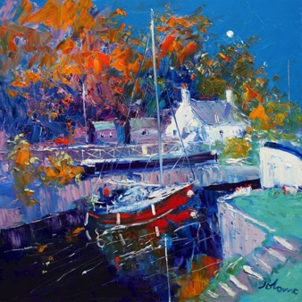 Passage through Puddler's Bridge Crinan Canal 24x24